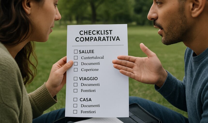Checklist comparativa per gestire salute, viaggio e lavori domestici con fornitori affidabili